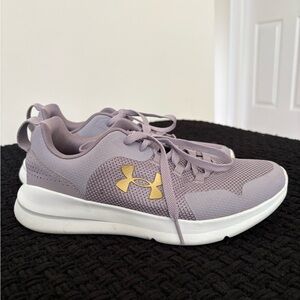 Under Armour Women's Lavender and Gold Sneakers